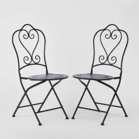 Annabel Folding Chair Black -Outdoor