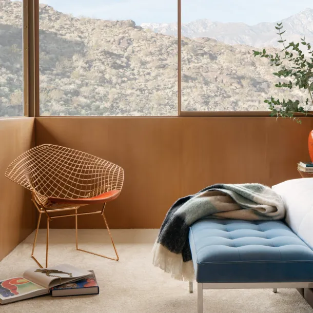 Bertoia “Diamond” Armchair With Seat Pad