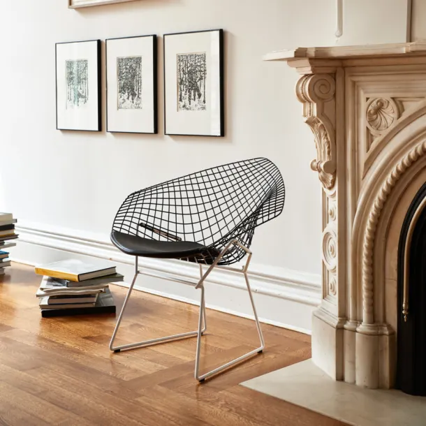 Bertoia “Diamond” Armchair With Seat Pad