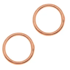 Bright Copper Closed Jump Rings 8mm 18 Gauge (25 Pieces)