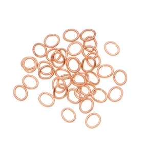 Bright Copper Open Jump Rings Oval 4x5mm 20 Gauge (50 pcs)