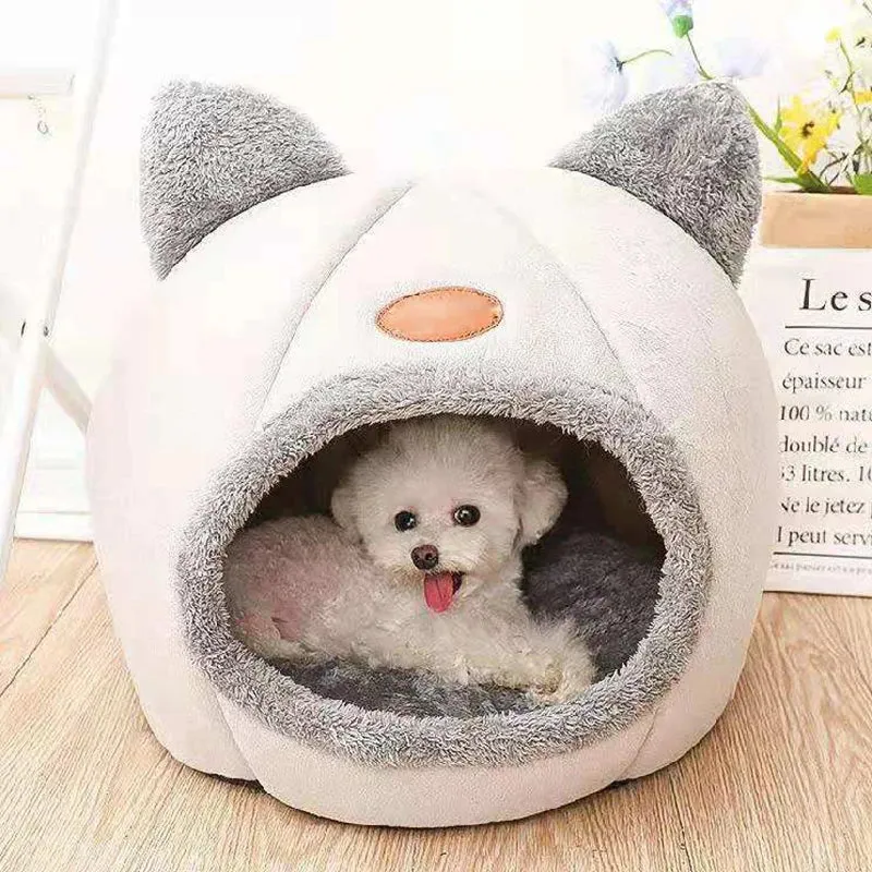 Cat Bed Basket Small Dog House  Pets Tent Cozy Cave Nest Indoor