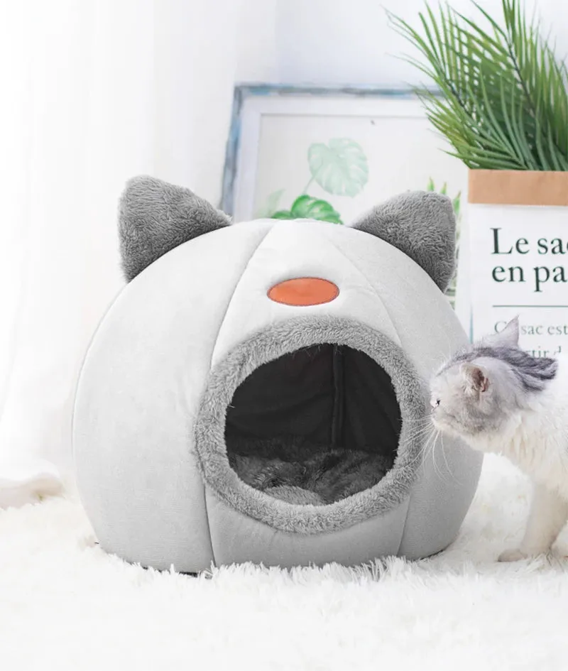 Cat Bed Basket Small Dog House  Pets Tent Cozy Cave Nest Indoor