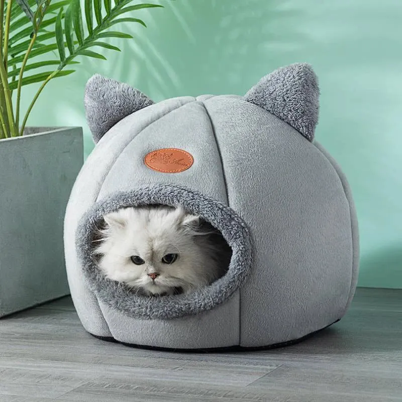 Cat Bed Basket Small Dog House  Pets Tent Cozy Cave Nest Indoor