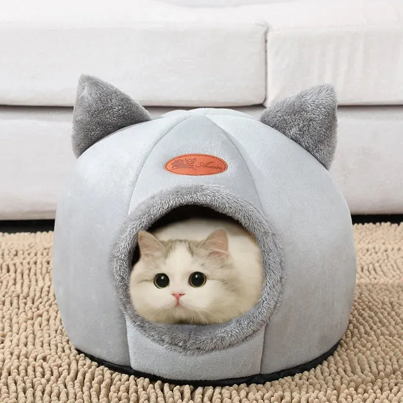 Cat Bed Basket Small Dog House  Pets Tent Cozy Cave Nest Indoor