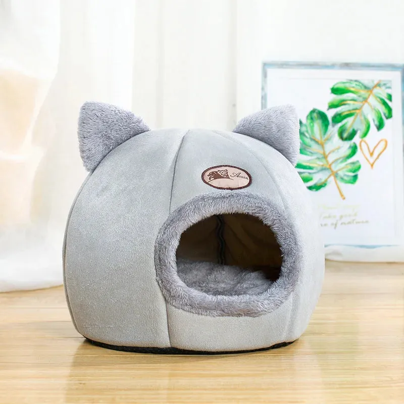 Cat Bed Basket Small Dog House  Pets Tent Cozy Cave Nest Indoor