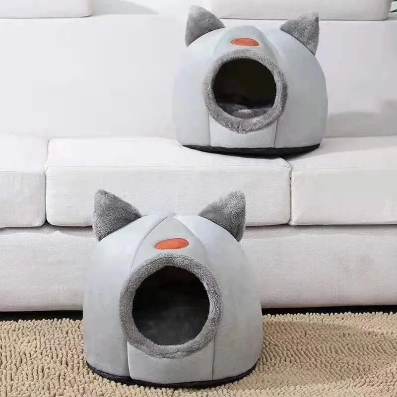 Cat Bed Basket Small Dog House  Pets Tent Cozy Cave Nest Indoor