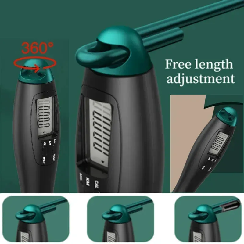 Counting Jump Rope ball Steel PVC Skipping Rope Exercise Adjustable Cordless jump rope Fitness gym Training Home Sport