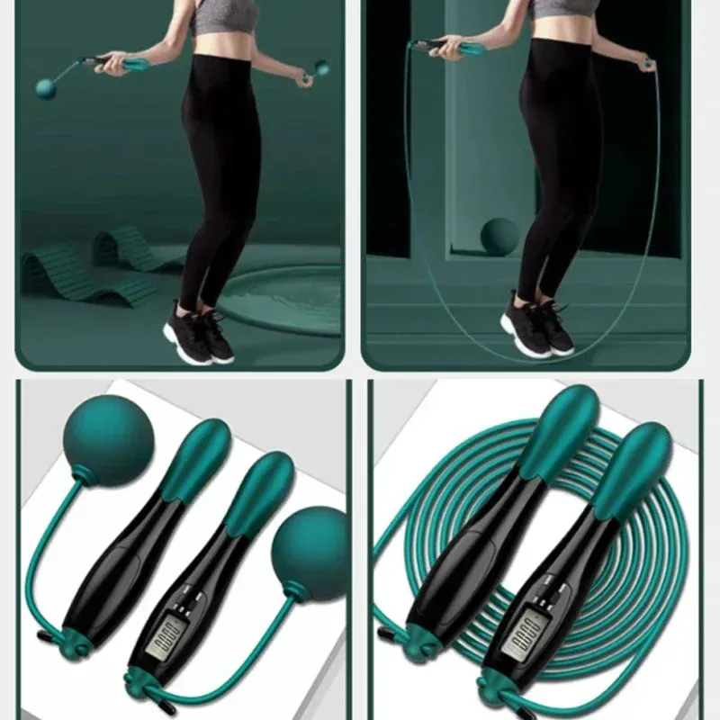 Counting Jump Rope ball Steel PVC Skipping Rope Exercise Adjustable Cordless jump rope Fitness gym Training Home Sport