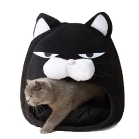 Foldable Cat Kitten Cartoon Warm Bed Soft Sofa Cushion Puppy Dog Sleep House Kennel Cave Tent Waterproof   Pet Supplies