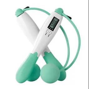 green Electronic counting skipping rope (cordless) for sports and fitness AZ17703