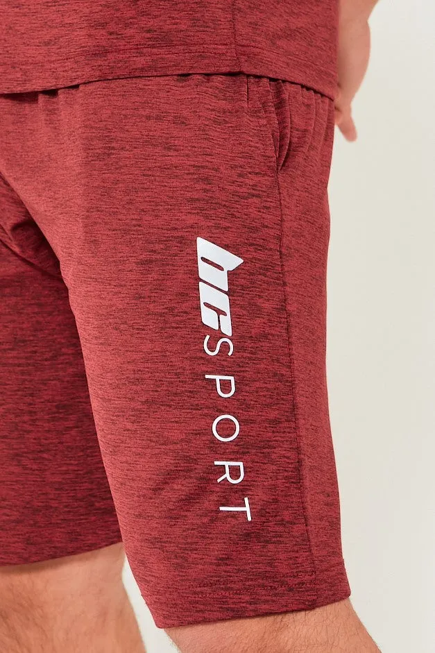 Hopton Activewear T-Shirt & Short Set - Maroon