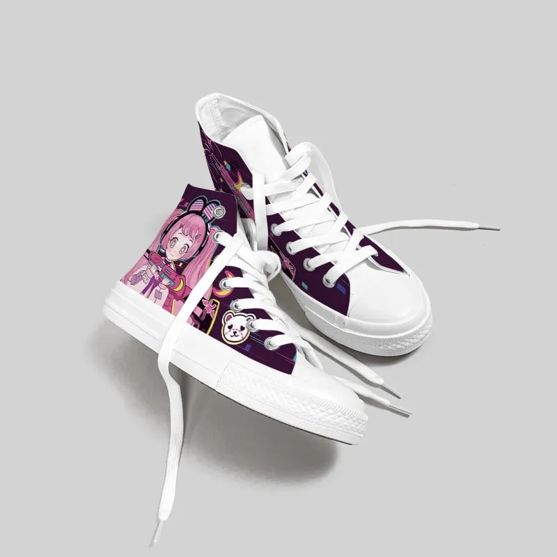 Kawaii High Top Graffiti Canvas Shoes