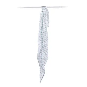 Lulujo Baby™ Aqua Messy Stripe Muslin Cotton Swaddling Blanket by Mary Meyer