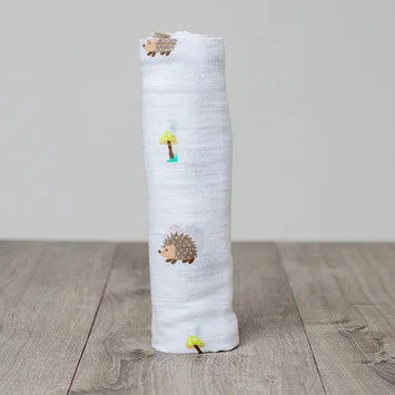Lulujo Baby™  Happy Hedgehog Muslin Cotton Swaddling Blanket by Mary Meyer