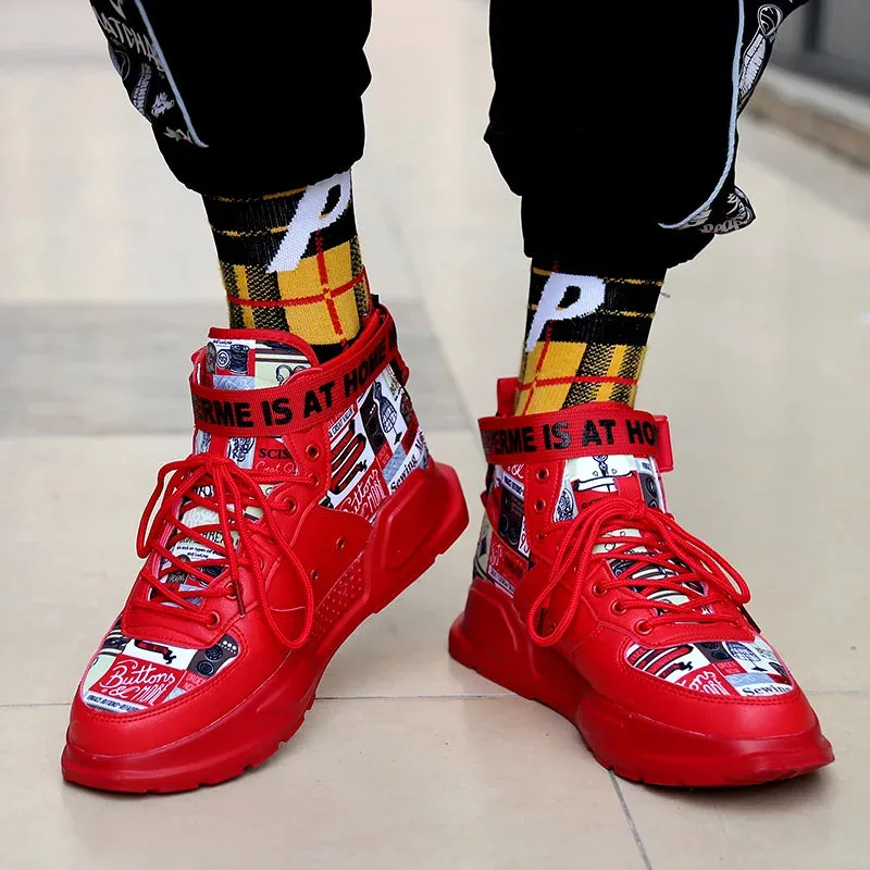 Men's High Top Couple Shoes