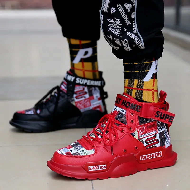 Men's High Top Couple Shoes