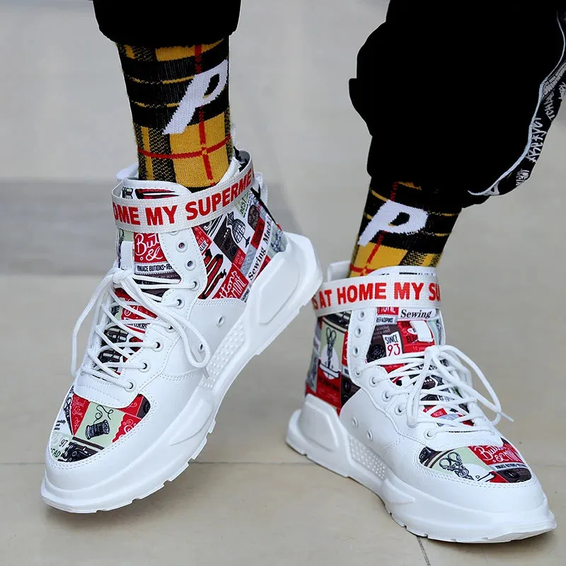 Men's High Top Couple Shoes