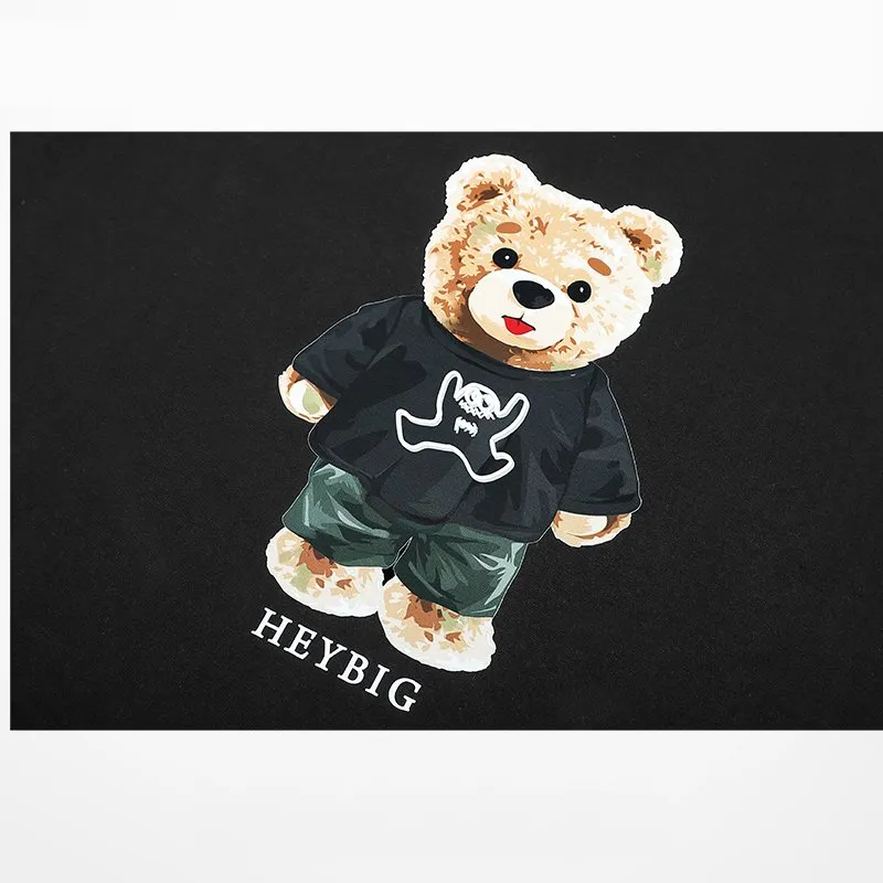 Original Design Oversize Cartoon Bear T-shirt