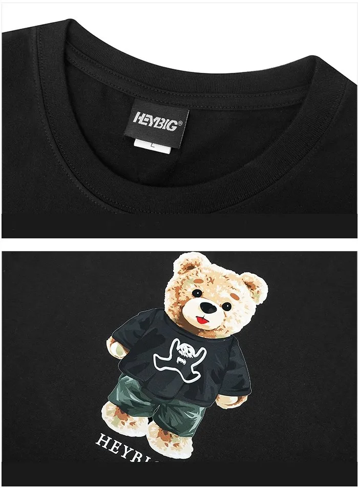 Original Design Oversize Cartoon Bear T-shirt