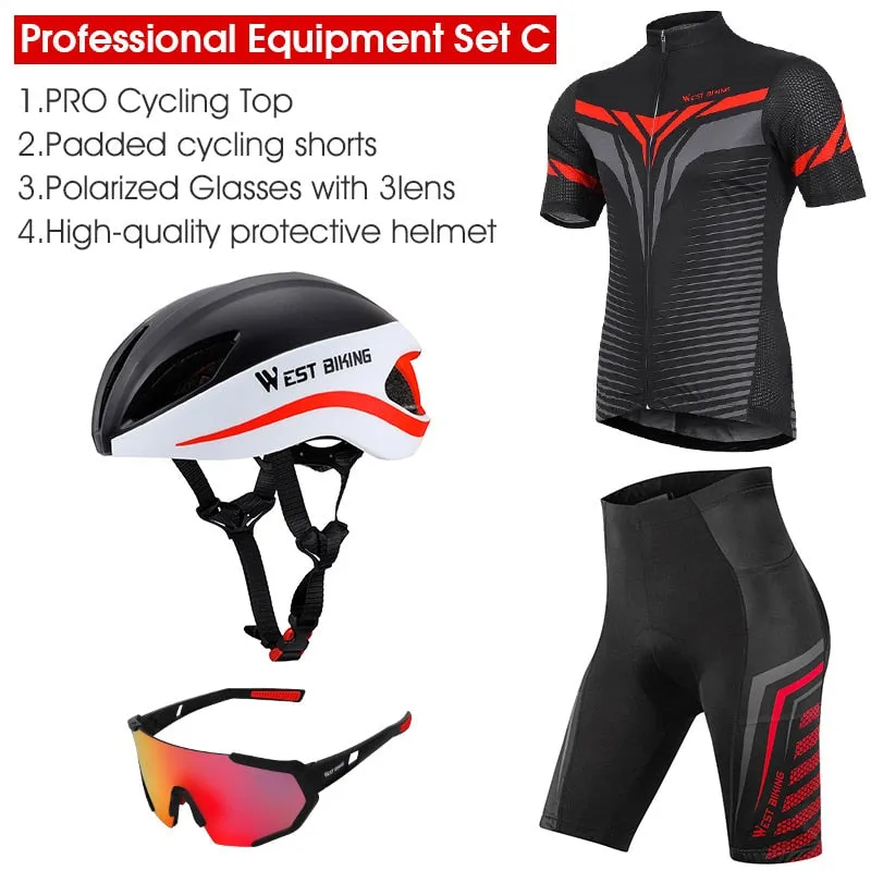 Professional Cycling Set MTB Bike Clothing Racing Bicycle Clothes Uniform Summer Quick-dry Cycling Jersey Set