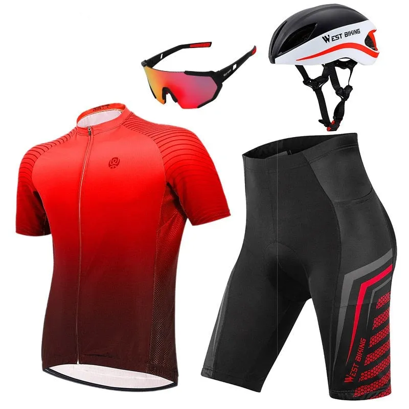 Professional Cycling Set MTB Bike Clothing Racing Bicycle Clothes Uniform Summer Quick-dry Cycling Jersey Set