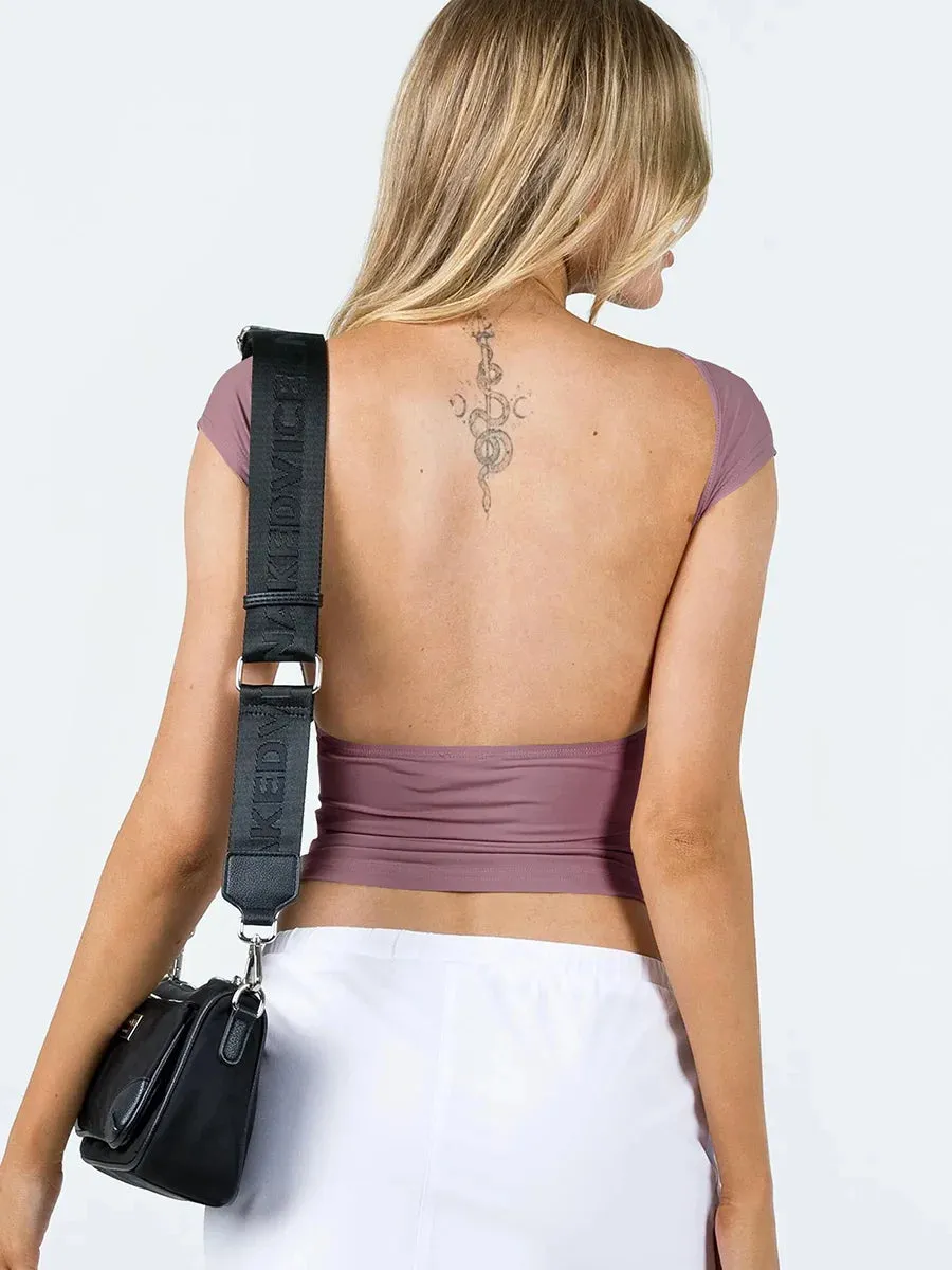 Sexy backless slim fit T-shirt for women