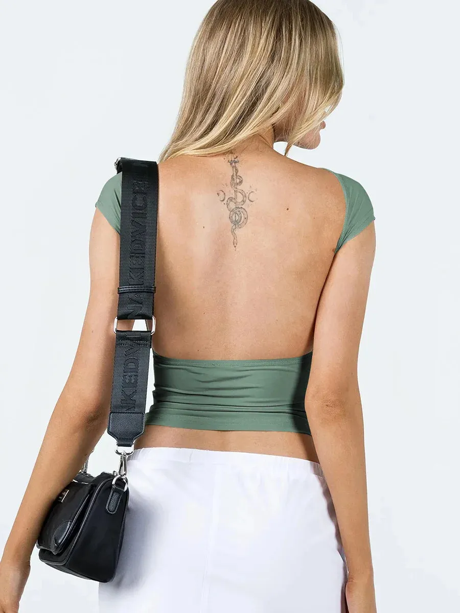 Sexy backless slim fit T-shirt for women