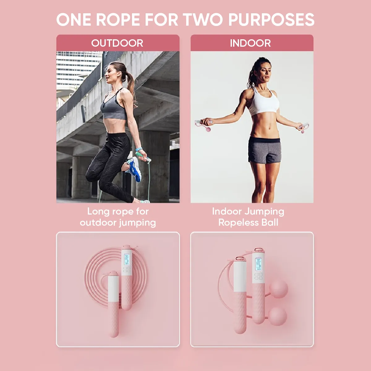 Ultimate Sup Digital Wireless Jumping Rope,  Intelligent Counting, Timing, Anti Slip, Exercise Skipping Rope For Fitness